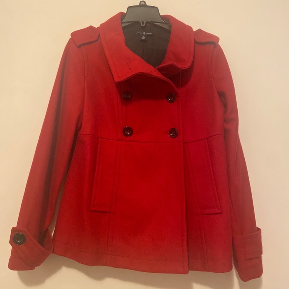 GAP Red Peacoat (Women’s) - Picture 6 of 7